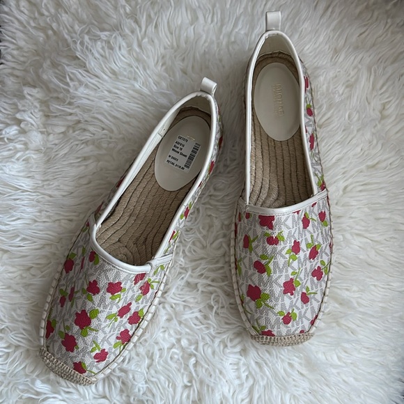 NEW Michael Kors Logo Floral Lenny Slip On Espadrilles - Picture 8 of 11